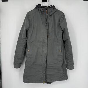 Fjallraven Kiruna Padded Parka Gray G-1000 Hooded Insulated Coat Womens M